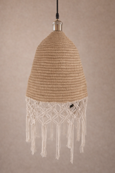 Lámpara Macramé y Fique