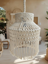 Lámpara Macramé cilindro