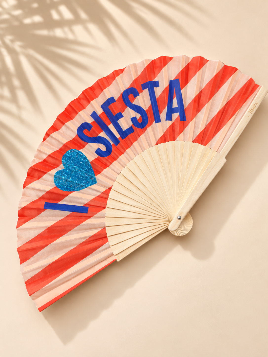 Abanico I love siesta glitter