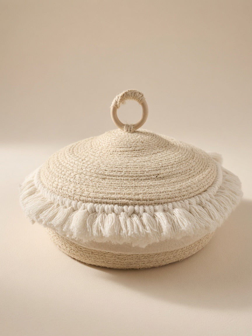 Tortillera en Macramé con forro
